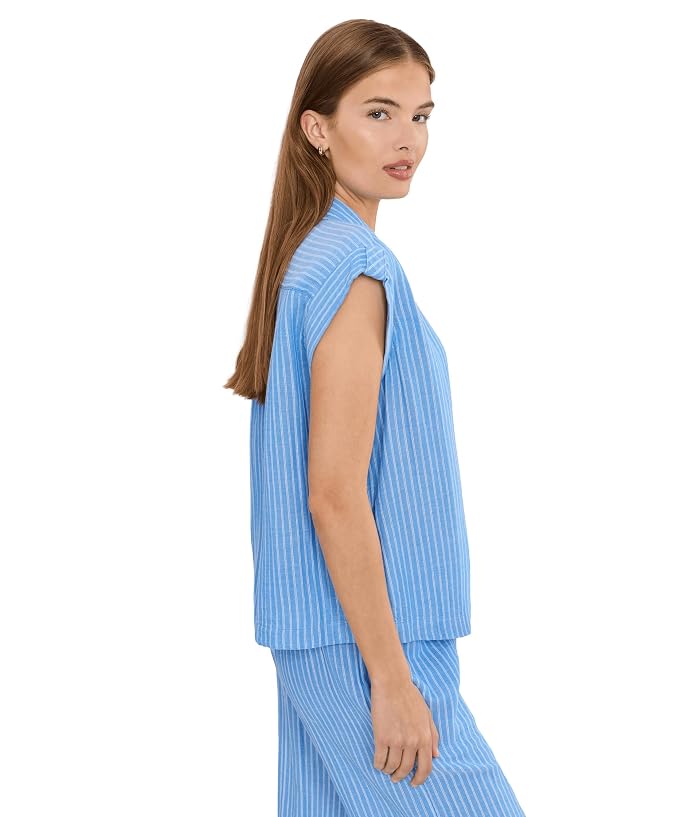 NIC+ZOE Petite Striped Gauze Resort Shirt - Image 3