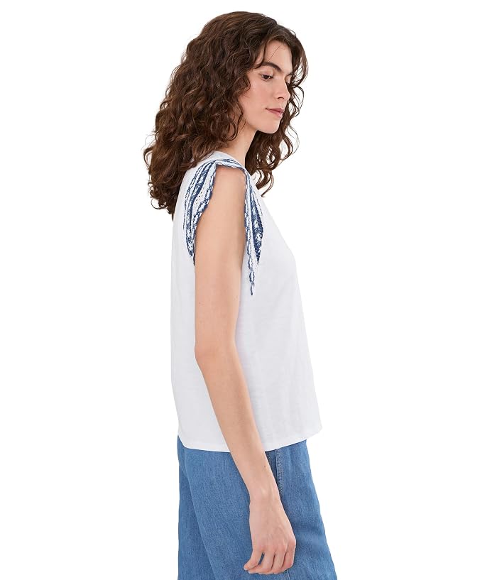 NIC+ZOE Knit Trim Cotton Slub Top - Image 3