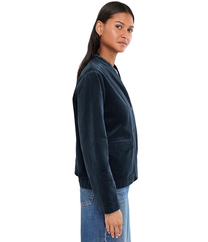Eileen Fisher Organic Cotton Stretch Corduroy High Collar Jacket - Image 3