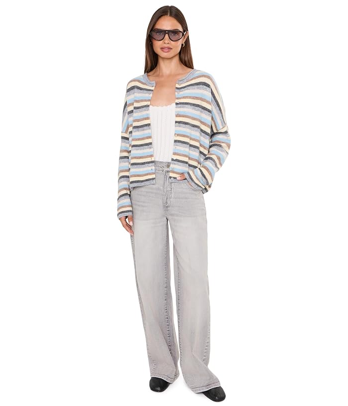 CeCe Multi Striped Rollneck Cardigan - Image 2