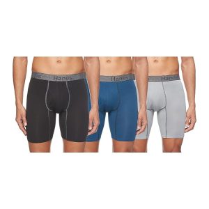 Hanes 3-Pack Comfort Flex Fit Ultra Soft Stretch Boxer Brief, Available in Regular and Long Leg