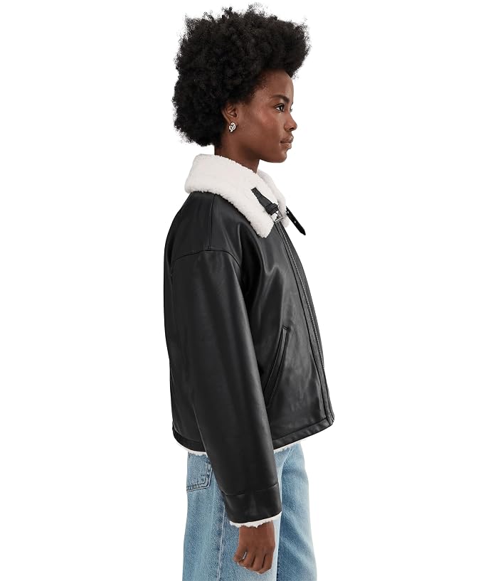 Levi's® Reversible Sherpa Faux Leather Shorty - Image 3