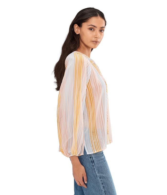 Vince Camuto Tie Neck Shirring Long Sleeve - Image 3