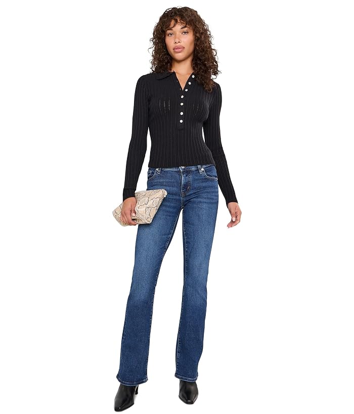 525 america Tabitha Crochet Collar Long Sleeve Henley - Image 2