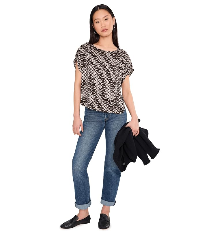 NIC+ZOE Petite Lacy Diamonds Day Gloss Woven Tee - Image 2