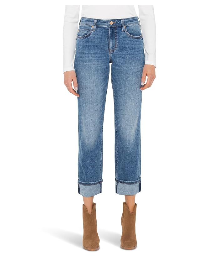 Liverpool Los Angeles Marley Mid-Rise Girlfriend Cuffed Jeans 30" Uncuffed/ 27" Cuffed Inseam