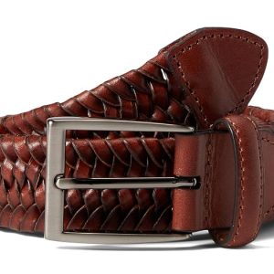 Johnston & Murphy Leather Braided Belt