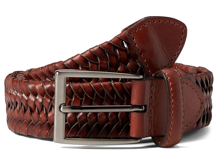 Johnston & Murphy Leather Braided Belt
