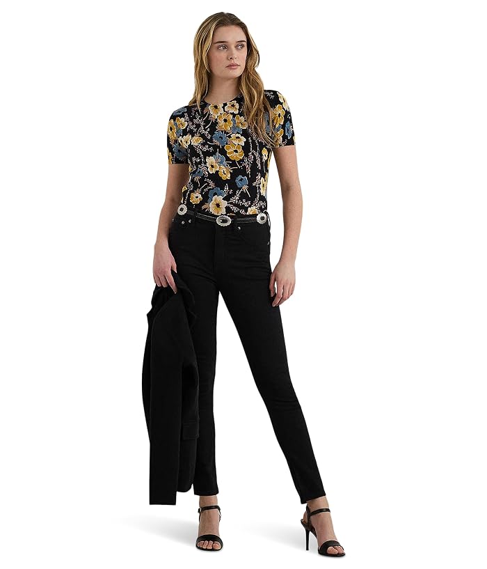 Lauren Ralph Lauren Floral Cotton-Blend Short-Sleeve Sweater - Image 3