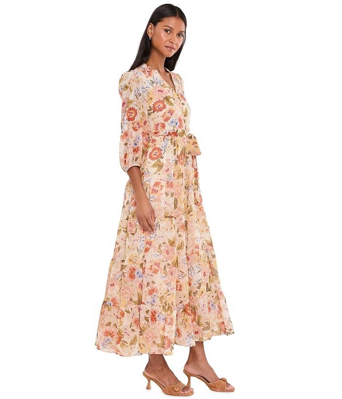 Vince Camuto Three Teir Button Bodice Maxi Dress - Image 3