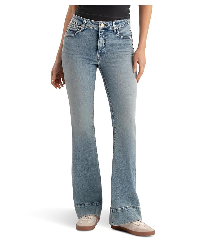 KUT from the Kloth Stella High-Rise Fab Ab Flare Back Darts with Wide Hem
