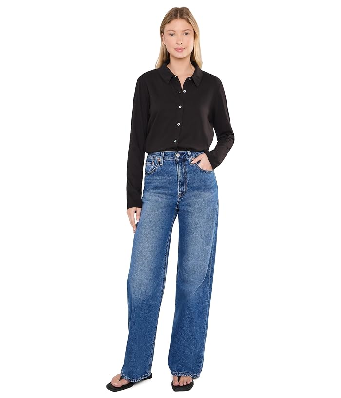 Michael Stars Lola Jersey Button-down Shirt - Image 2