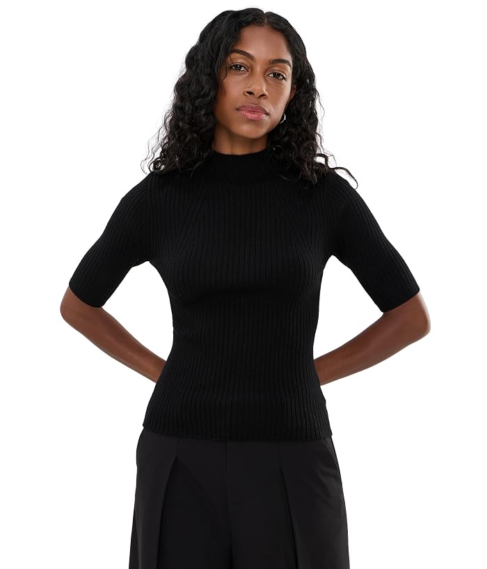 Sanctuary High Neck Ribbed Top