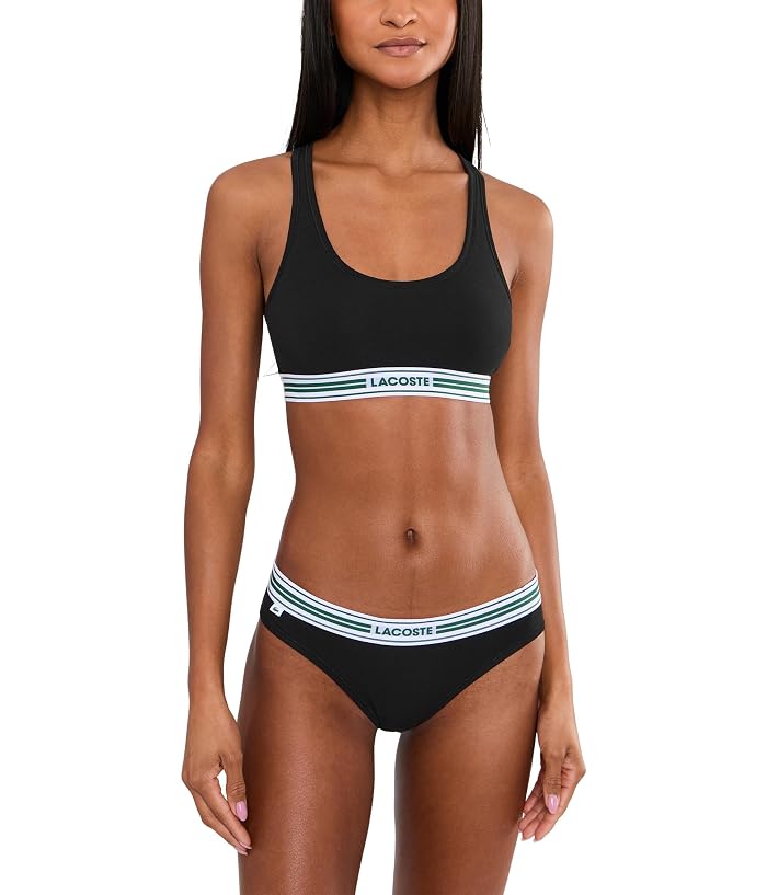 Lacoste Contrast Band Stretch Cotton Bralette - Image 2