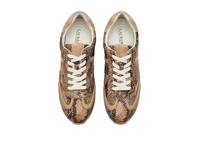 Lauren Ralph Lauren Dani Python-Embossed Low-profile Sneakers - Image 2