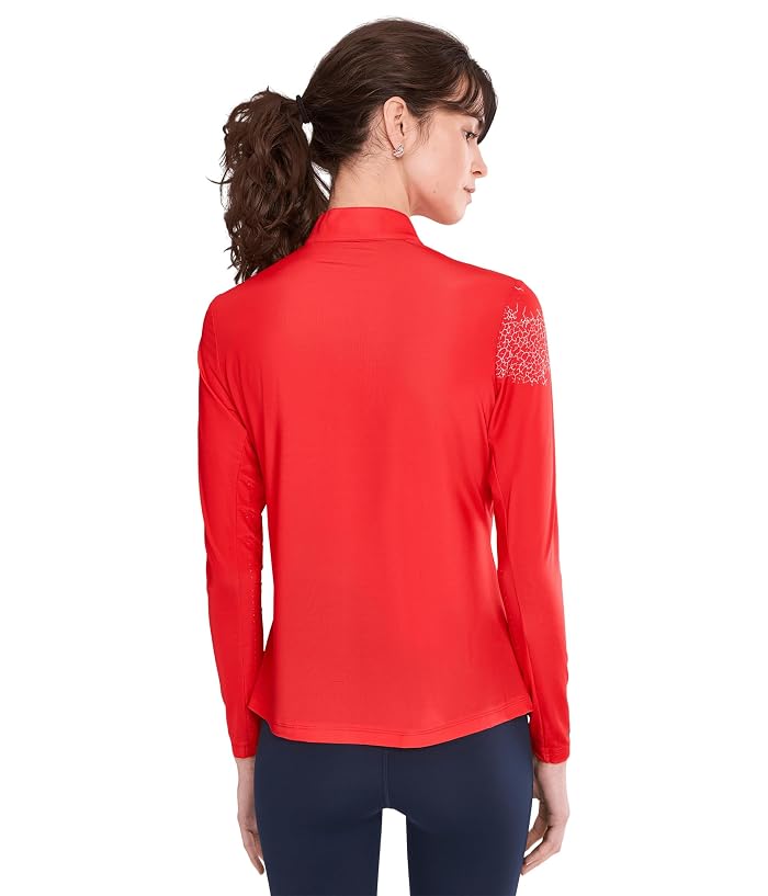 Jamie Sadock Sunsense Mesh Mock Neck 1/4 Zip Long Sleeve Top - Image 4