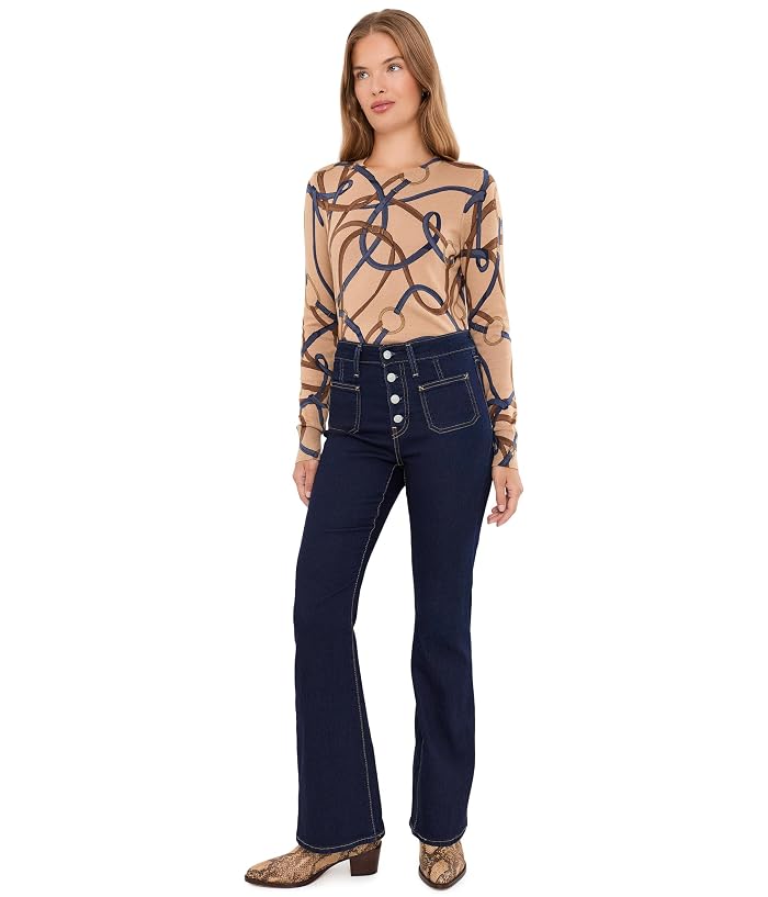 Lauren Ralph Lauren Petite Belting-Print Cotton-Modal Sweater - Image 2