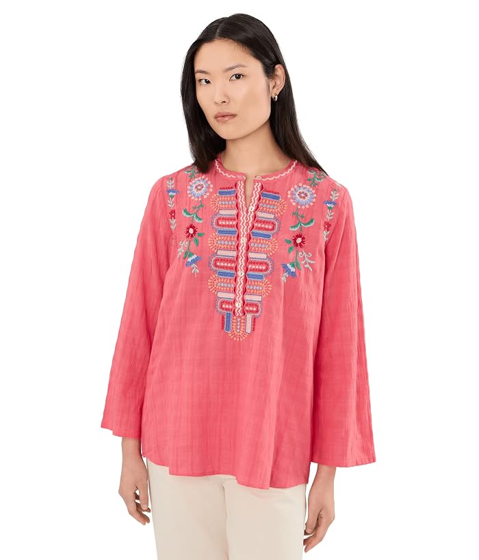 Johnny Was Vintage Henley Tunic - Roseton