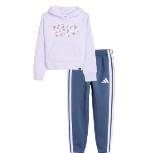 adidas Kids Graphic Hooded Pullover Pant Set (toddler/Little Kid)
