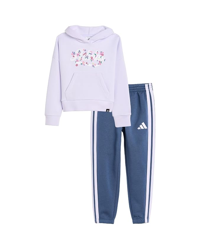 adidas Kids Graphic Hooded Pullover Pant Set (toddler/Little Kid)