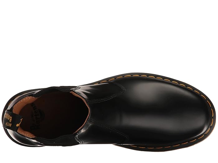 Dr. Martens 2976 Yellow Stitch Smooth Leather Chelsea Boots - Image 2