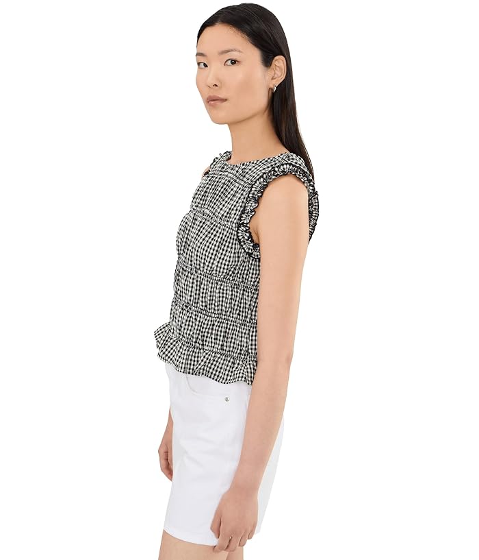 Vince Camuto Shirred Tan With Seam And Ruffle Along Armhole - Image 3