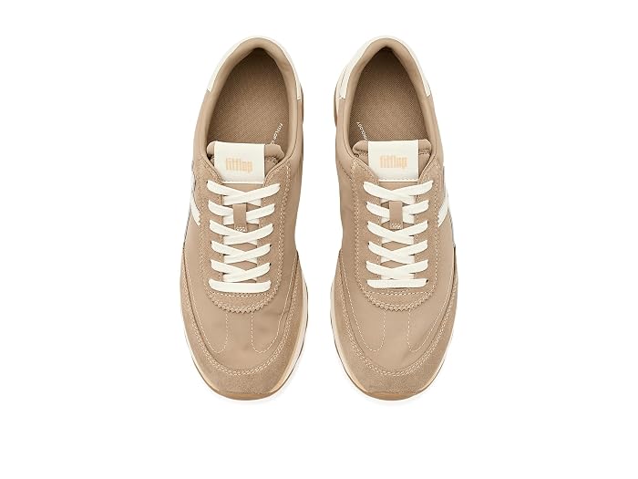 FitFlop Retro-Q FF Metallic-Fabric/Suede Sneakers - Image 2