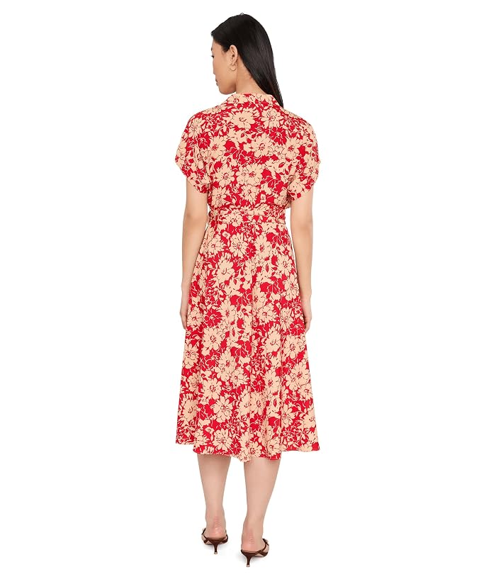 Lauren Ralph Lauren Petite Floral Belted Crepe Dress - Image 4
