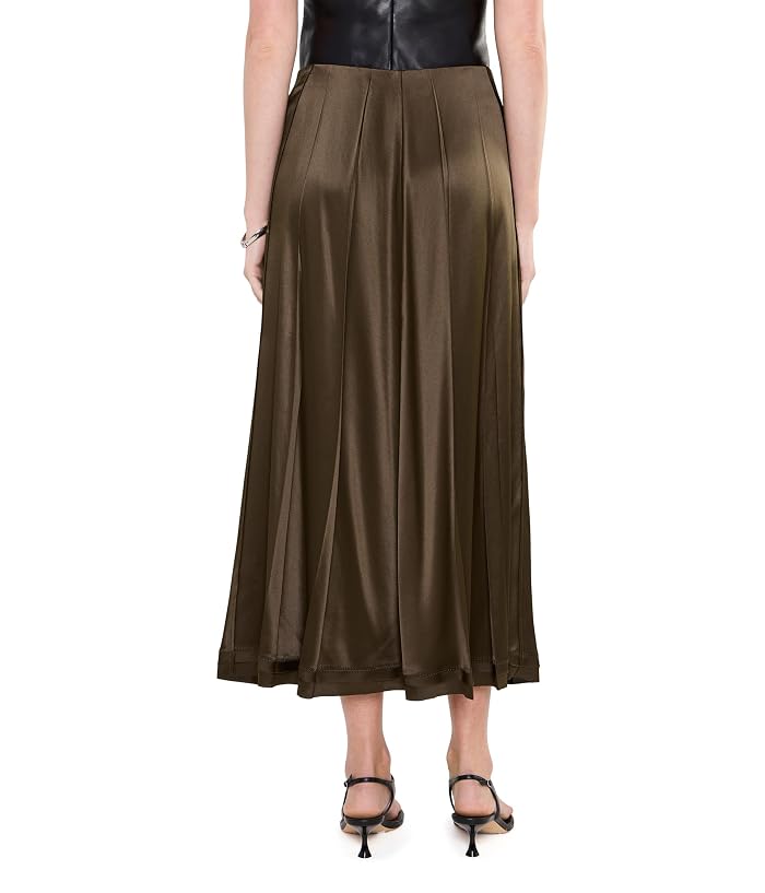 Vince Creased Pleated Skirt w/ Raw Edge Hem - Image 4