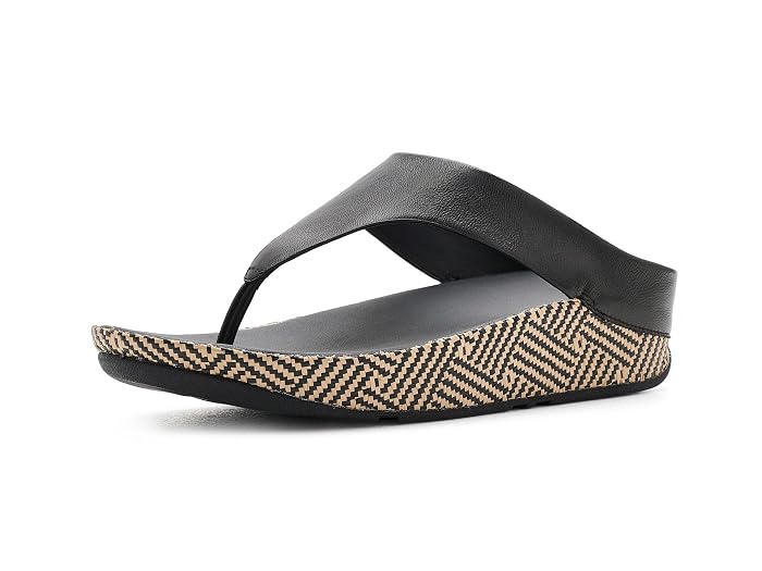 FitFlop Lulu Lux Graphic-weave Leather Toe-post Sandals