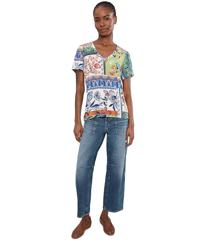 Johnny Was The Janie Favorite V-neck Flutter Sleeve Tee- Arme - Image 2