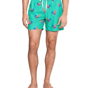 Chubbies The Cockadoodle Doozies Teal 5.5" (Classic Lined Swim Trunks)