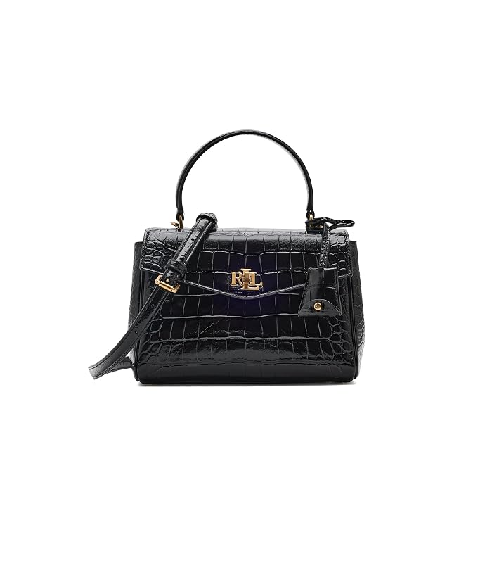 Lauren Ralph Lauren Croc-Embossed Small Farrah Soft Satchel