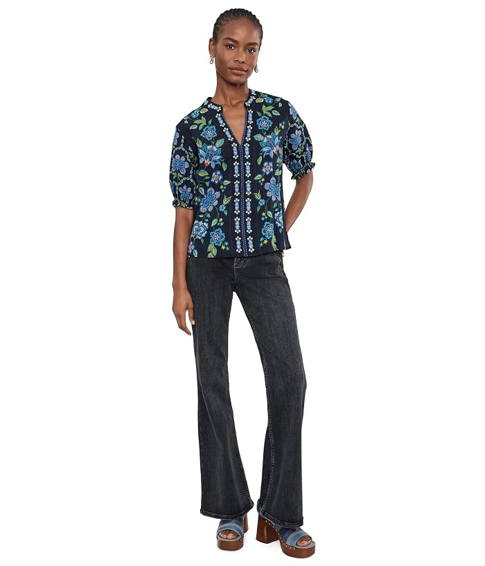 Johnny Was Smocked Sleeve Paris Blouse - Delmira - Image 2