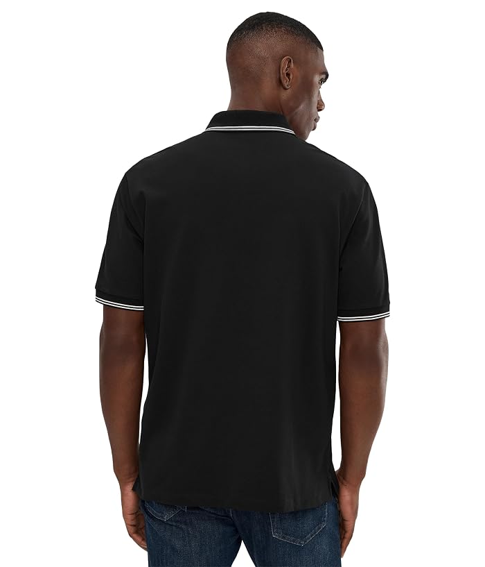 Armani Exchange Double Tipped Buttoned Up Polo Shirt - Image 4