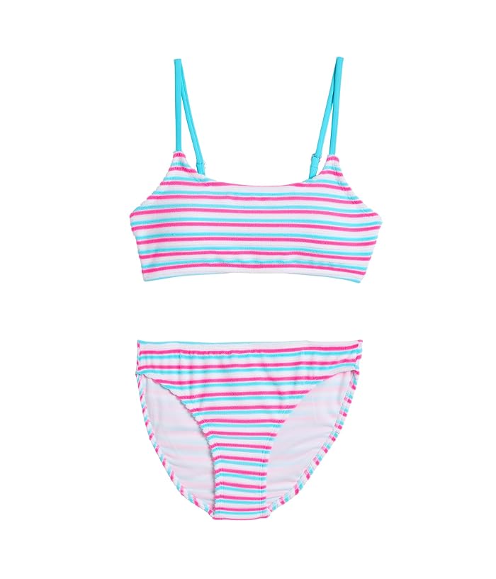 Snapper Rock Kids Sorbet Stripe Teen Crop Bikini (Big Kid)