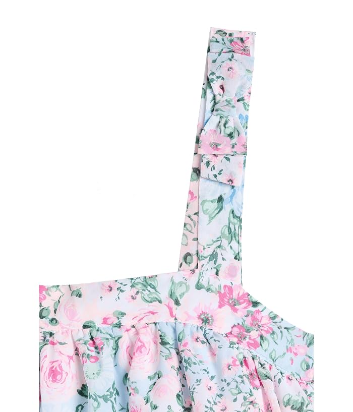 Janie and Jack Bold Floral Tiered Dress (Toddler/Little Kid/Big Kid) - Image 3