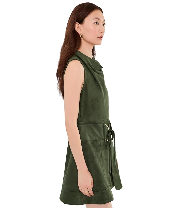 Adrianna Papell Belted Suede Mini Dress - Image 3