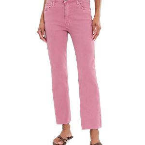 KUT from the Kloth Kelsey High-Rise Ankle Flare with Raw Hem
