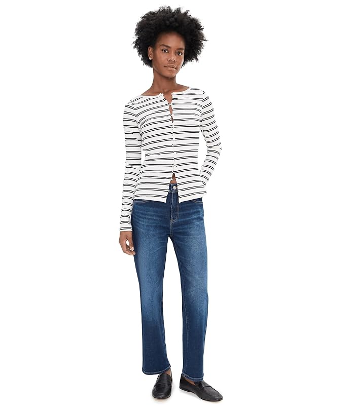 AG Jeans Brinley Mid-Rise Straight Crop in Outspoken - Image 2