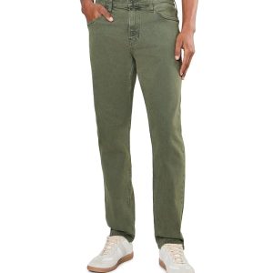 Paige Federal 32" Heritage Slim Straight Fit Jeans in Vintage Night Olive