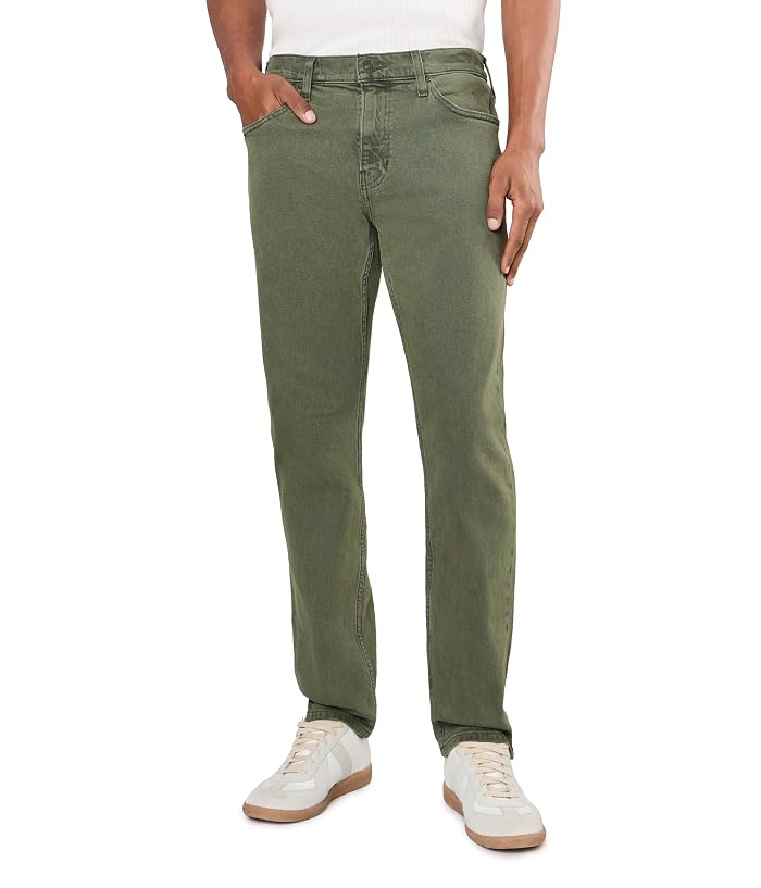 Paige Federal 32" Heritage Slim Straight Fit Jeans in Vintage Night Olive
