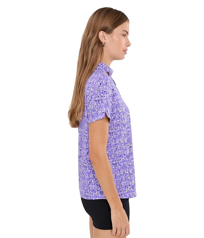 Jamie Sadock Confetti Print Quarter-Zip Top - Image 3