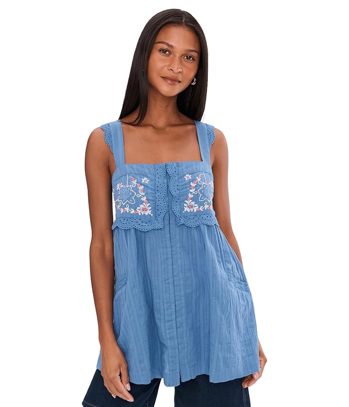 Free People Farrah Embroidered Tunic