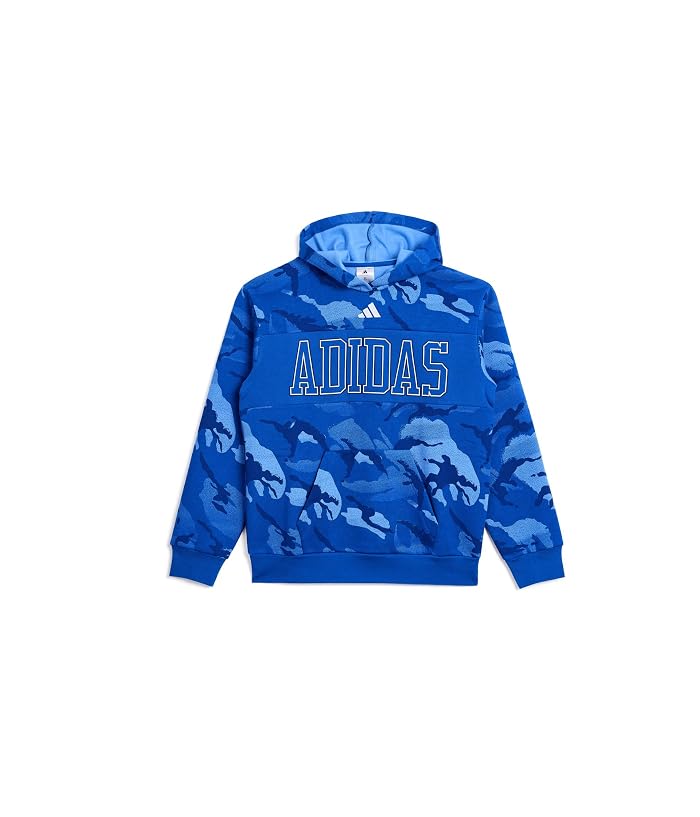 adidas Kids AOP Color-Block Halftone Camo Hooded Pullover (Big Kid) - Image 4
