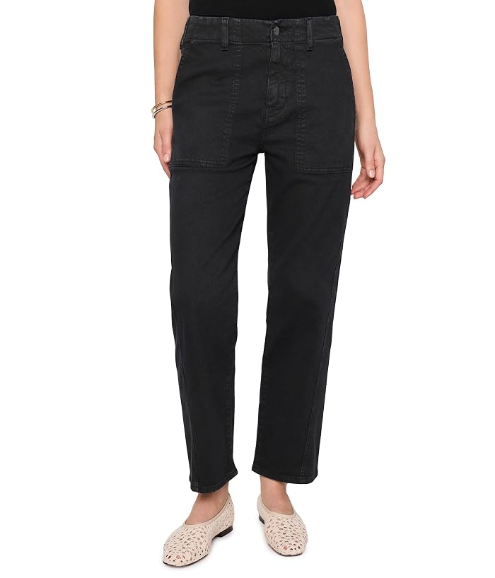 AG Jeans Analeigh Mid-Rise Utility Pants in Sulfur Super Black