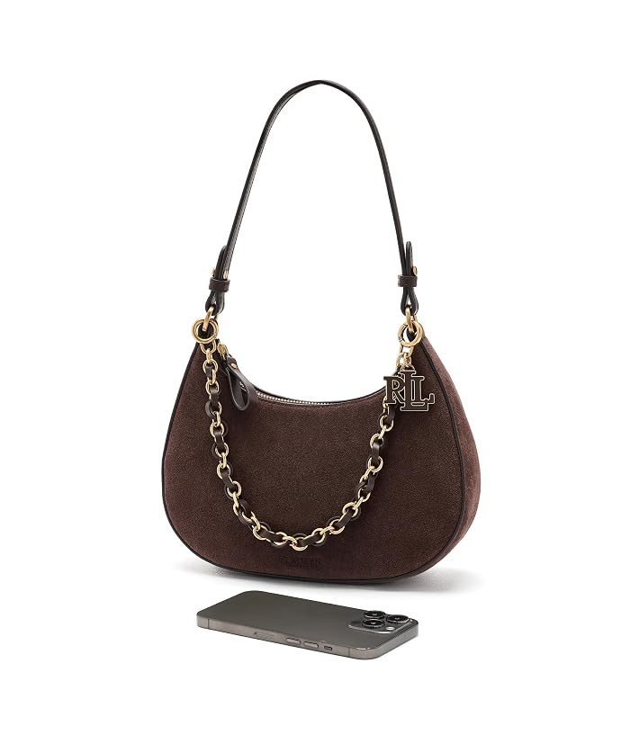 Lauren Ralph Lauren Suede Medium Marcy Zip Shoulder Bag - Image 3