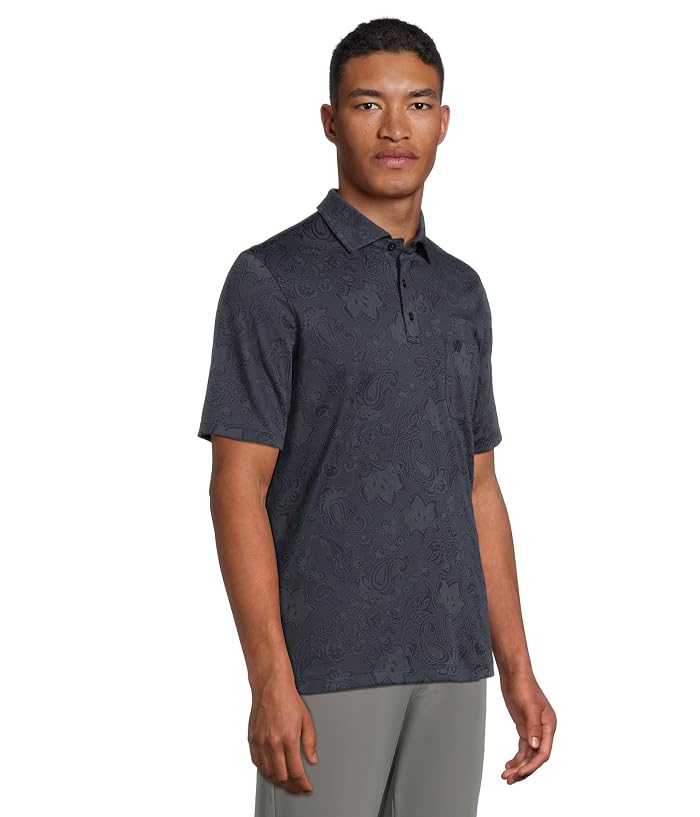 Johnston & Murphy Paisley Knit Jacquard Polo - Image 2