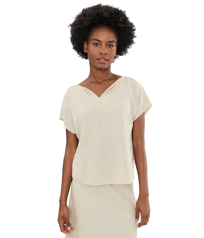 NIC+ZOE Rumba Linen Split Neck Tee