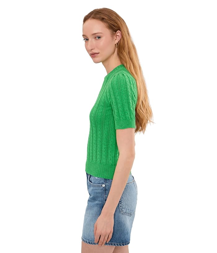 525 america Arden Pointelle Puff Sleeve Pullover - Image 3